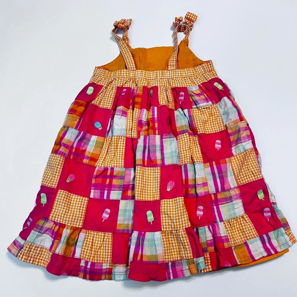 Vintage Gymboree Toddler Girls Sundress Dress Size 2T Plaid Ice Cream